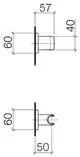 DORNBRACHT Brausehalter SERIENSPEZIFISCH 28050980 Dark Platinum gebürstet, 28050980-99 Galeriebild 3